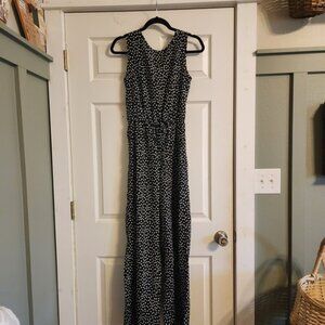 Black Romper With Small White Flowers Size MED 6